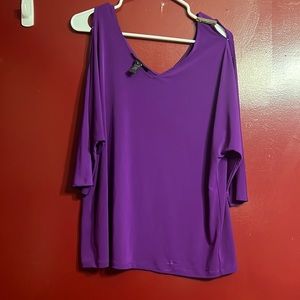 international concepts size xl purple blouse
